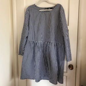 Daisy Street Curve Long Sleeve Gingham Dress